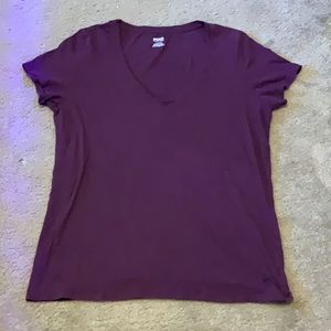 Pink V neck T shirt